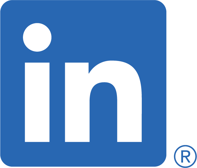 Das offizielle LinkedIn-Logo in Blau.