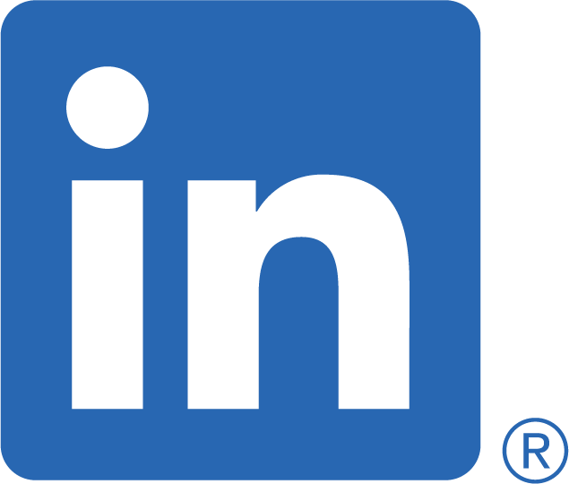Das offizielle LinkedIn-Logo in Blau.